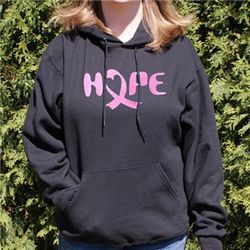 Embroidered Breast Cancer Awareness Hope Hooded Sweatshirt