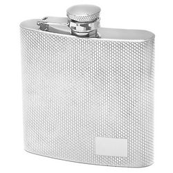 Small Engraved Diamond Pattern Flask