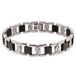 Men's Stainless Steel Interlocking Design Bracelet