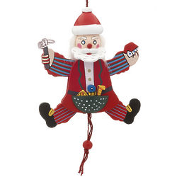 Jumping Jack Santa Toy Shop Christmas Ornament