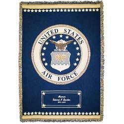 Personalized Air Force Cotton Throw Blanket