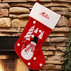 Personalized Classic Snowman Stocking