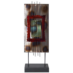 Burnt Abstract Rectangle Sculpture