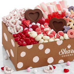 Valentine's Day Candy Gift Box with Personalized Ribbon