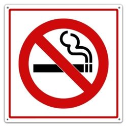 Metal No Smoking Symbol Utility Sign