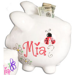 Hand-Painted Personalized Large Piggy Bank