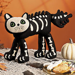 Cat Skeleton Shelf Sitter Halloween Decoration