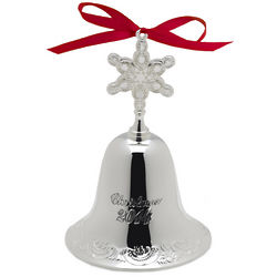 Baroque 2014 Silver Plated Bell Ornament: 20th Edition