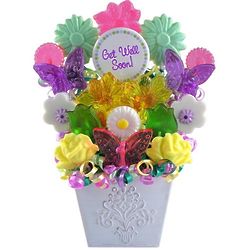 Get Well Flower Box Lollipop Bouquet