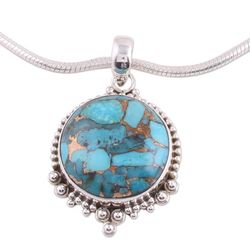 Sweet Blue Radiance Sterling Silver Necklace