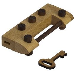 Dial and Turn Lock IQ Locker Series Wooden Puzzle