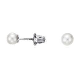 Children's Freshwater Pearl Earrings in Sterling Silver