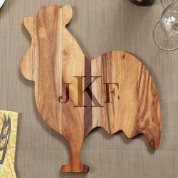 Banty Rooster Monogrammed Cheese Board