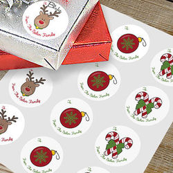 Happy Holidays Personalized Gift Stickers