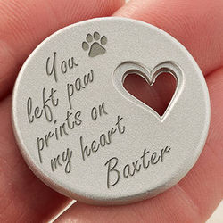 Pet Memorial Personalized Heart Pocket Token