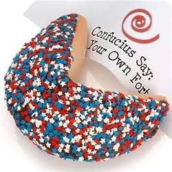 Patriotic Giant Fortune Cookie with Personalized Fortune