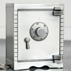 Pewter Personalized Vault Bank