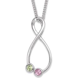 Family Two Birthstones Necklace