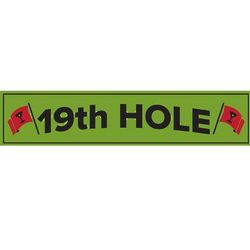 19th Hole Wooden Sign