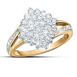 Diamond Delight Cluster Ring