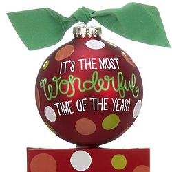 Personalized Most Wonderful Time of the Year Christmas Ornament