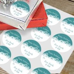 Personalized Happy Holidays Gift Stickers