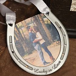 Lucky in Love Horseshoe Picture Frame