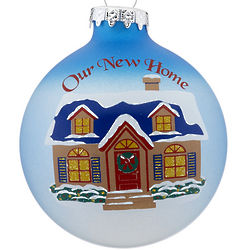Personalized Our New Home Glass Ball Christmas Ornament
