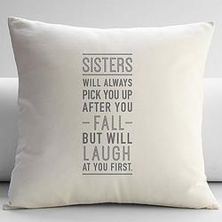 Personalized Sisters Throw Pillow