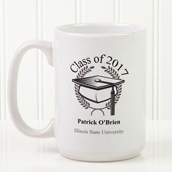 Graduation Cap Personalized Large Ceramic Coffee Mug