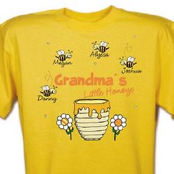 Personalized Little Honeys Yellow T-Shirt