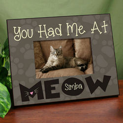 Personalized Had Me at Meow Printed Frame