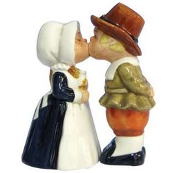 Kissing Pilgrims Salt and Pepper Shaker Set