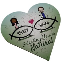 Personalized Natural Selection Heart Puzzle