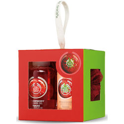 Mini Strawberry Shower Gel, Bath Lily, and Body Puree Gift Cube