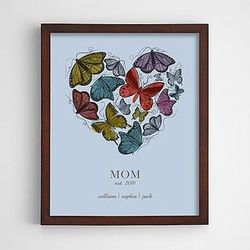 Personalized Butterfly Framed Art Print