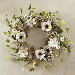 Burlap Daisy Wreath