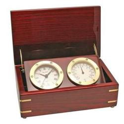 Rosewood Clock and Thermometer
