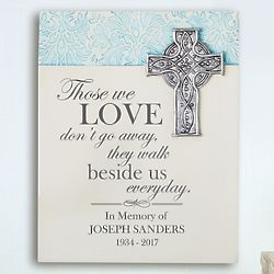 Personalized Walk Beside Me Memorial Wall Plaque