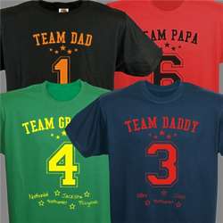 Personalized Team Dad T-Shirt
