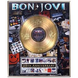 Bon Jovi 25th Anniversary Framed Gold Record Collectible