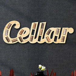Cellar Phrase Wine Cork Holder Wall Decor