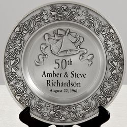 Personalized Anniversary Pewter Plate