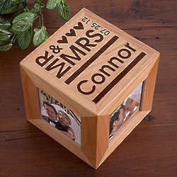 Personalized Mr. and Mrs. Photo Cube