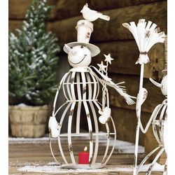 Small Iron Snowman Holiday Accent