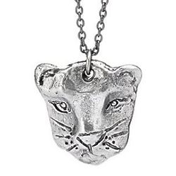 Fierce Feline Recycle Silver Panther Necklace