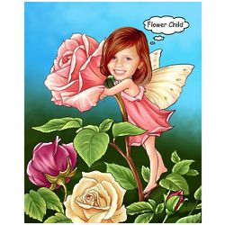 Flower Child Caricature from Photos