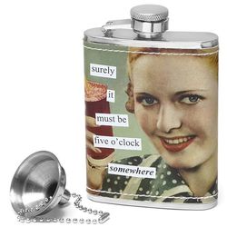 Surely It Must Be Five O'Clock Somewhere Flask