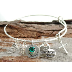 Personalized True Love Waits Purity Wire Bangle