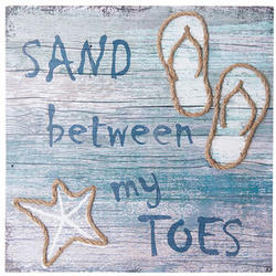 Sand Between My Toes Wall Plaque in Blue